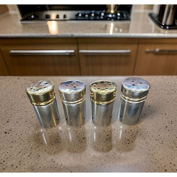 Tiffany & Co Estate Salt Pepper Shakers with Box Sterling Silver TIF742 - Picture 8 of 12